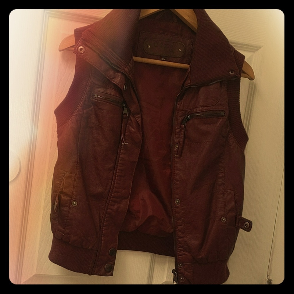 Faux Leather Vest